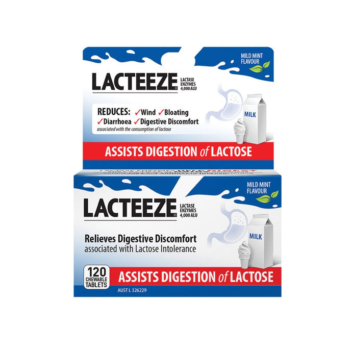 Lacteeze Chewable (mild mint flavour) 120t