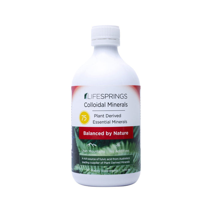 LifeSprings Colloidal Minerals - 75 Plant Derived Minerals 500ml