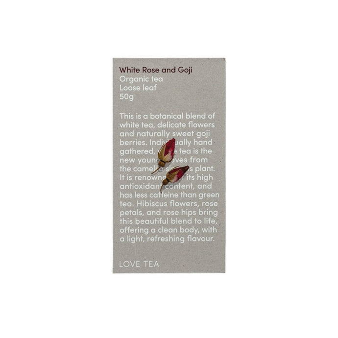 Love Tea Organic White Rose and Goji 50g