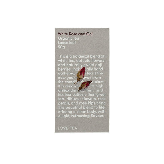 Love Tea Organic White Rose and Goji 50g