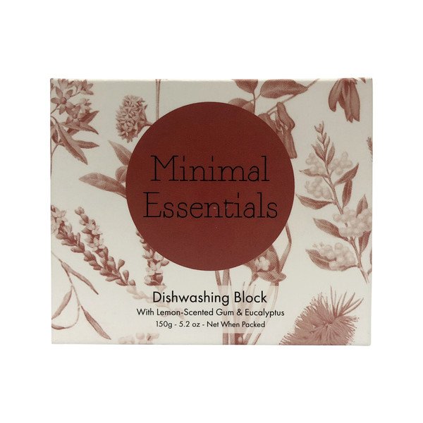 Minimal Essentials Dishwashing Block with Lemon Scented Gum & Eucalyptus 150g