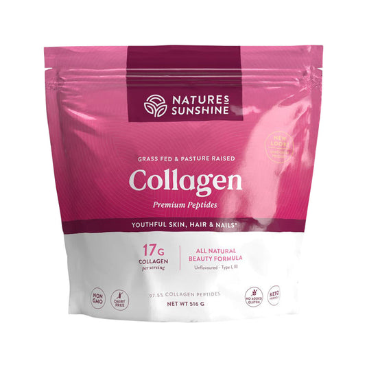 Nature's Sunshine Grass Fed & Pasture Raised Collagen Unflavoured 516g