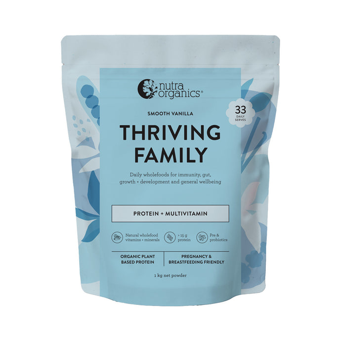 Nutra Organics Thriving Protein (Organic Pea Rice Blend) Smooth Vanilla 1kg