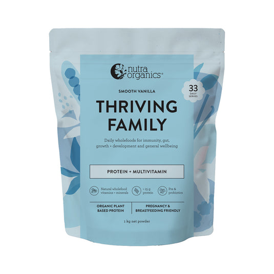 Nutra Organics Thriving Protein (Organic Pea Rice Blend) Smooth Vanilla 1kg