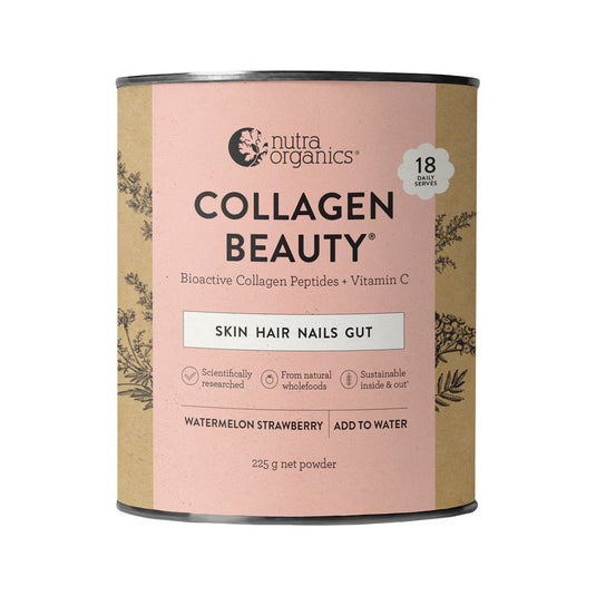 Nutra Organics Collagen Beauty Watermelon Strawberry 225g