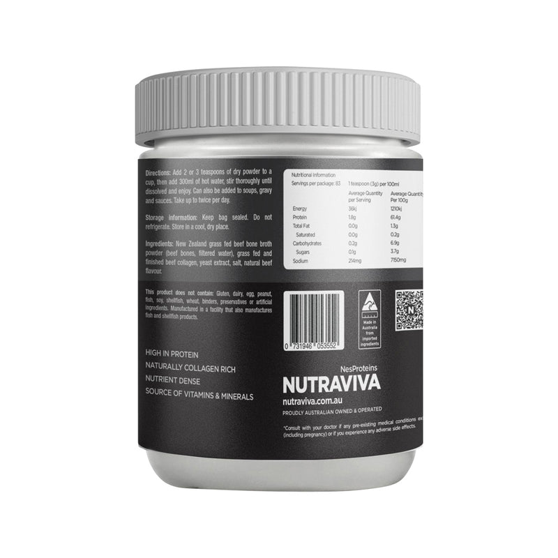 Load image into Gallery viewer, Nutraviva Bone Broth Original Beef 250g
