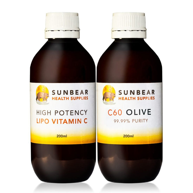 Load image into Gallery viewer, Carbon 60 Olive Oil 100ml  &amp; Liposomal Vitamin C 200ml
