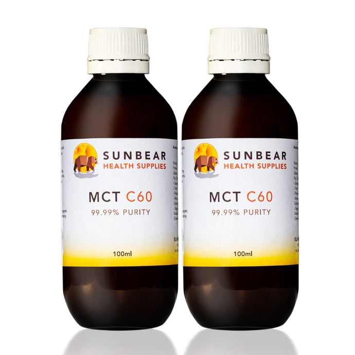 C60 MCT - Premium MCT oil with Carbon 60 - 100ml x 2