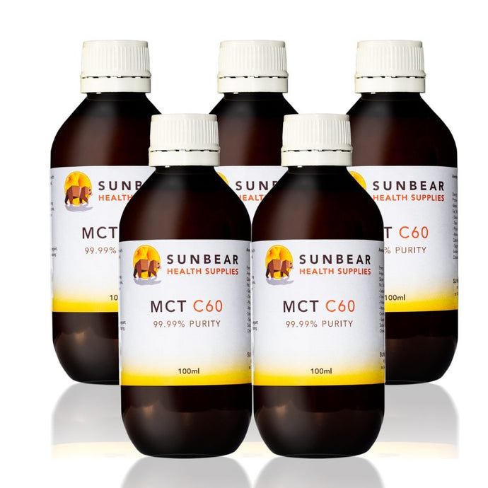 C60 MCT - Premium MCT with Carbon 60 - 100ml x 5