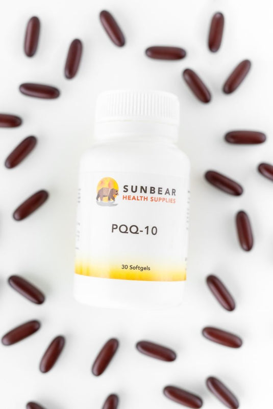 PQQ  - PQQ10  and CoQ10 - 30 Softgels - Sunbear Health Supplies