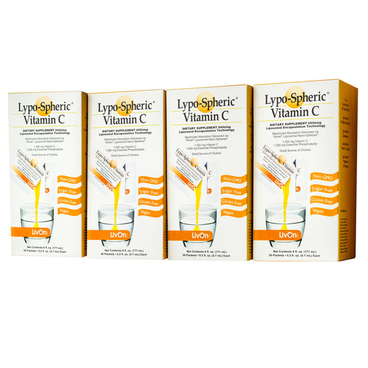 Lypo-Spheric Vitamin C 30 packets – LivOn Lab x 4