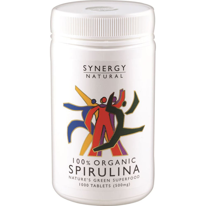 Synergy Natural Organic Spirulina 500mg 1000t