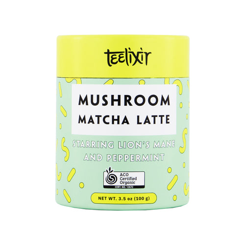 Teelixir Organic Mushroom Matcha Latte (Starring Lions Mane and Peppermint) 100g