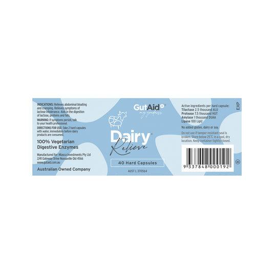 GutAid Dairy Relieve 40 capsules