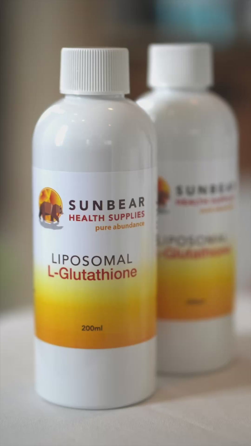 Load and play video in Gallery viewer, Liposomal Antioxidant - Glutathione - Sunbear Health Supplies - 200ml
