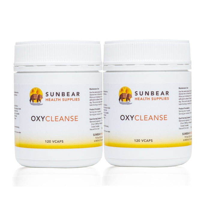 Sunbear OxyMag Powder x 2 - 120 Capsules